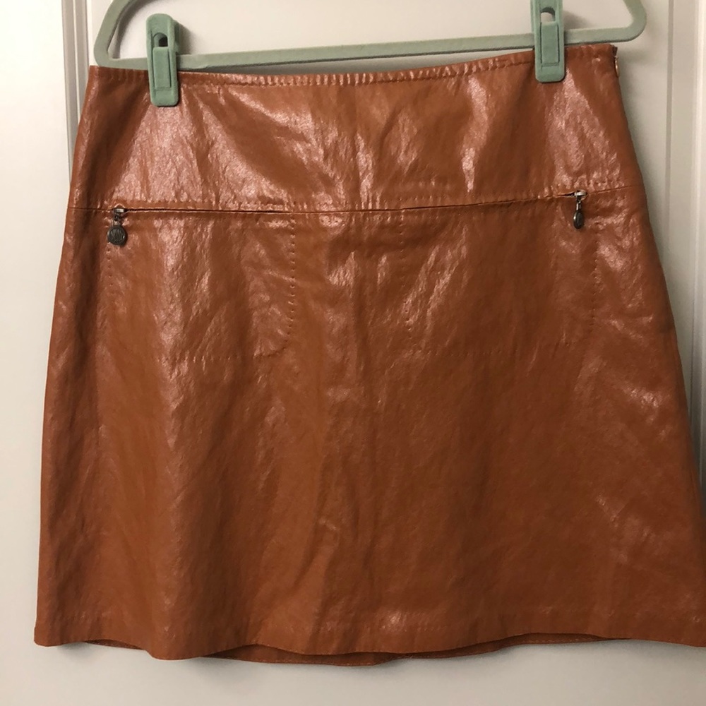 Max Studio Tan ‘Leather’ Skirts - OBO